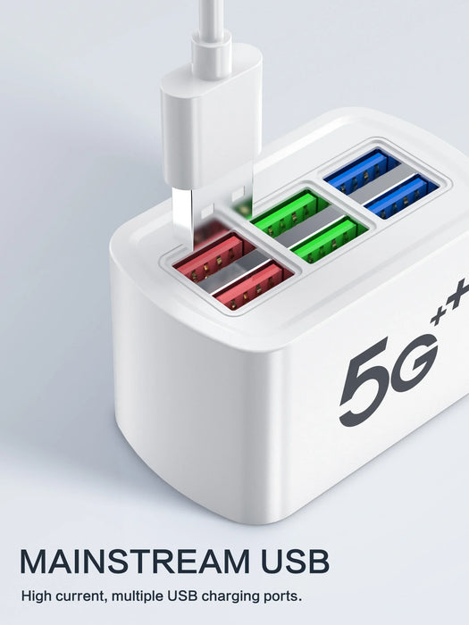 6-in-1 Fast USB Charging Station with 1m Cord (30W)