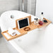 Expandable Wooden Bathtub Caddy Tray – Telescopic, Non‑slip Tablet & Soap Holder