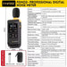 FDM-02 Digital Noise Meter — 30–130 dB A/C-weighted Handheld Decibel Meter