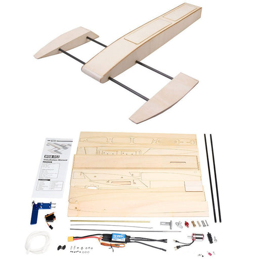 B061 B068 Wooden DIY RC Speed Boat Kit - Sponson Outrigger Shrimp Model Design - Ideal for Hobbyists and Model Enthusiasts - Shopsta EU