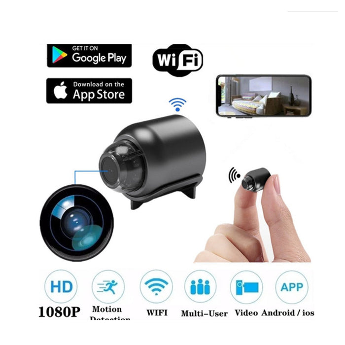 Mini Wifi-camera 1080P - Draadloze bewakingsbeveiliging met nachtzicht, bewegingsdetectie, 160 graden audio-opname, Google Play-compatibel - Perfect voor babybewaking en IP-cambehoeften