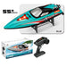 HXJRC HJ816 PRO RTR - 55km/h 2.4G Brushless High Speed RC Boat with Capsized Reset & LED Lights - Waterproof Electric Racing Speedboat for Lakes, Pools & Remote Control Enthusiasts - Shopsta EU