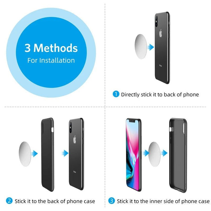 Magnetic Car Phone Holder Stand - 360 Metal Air Vent Mount for iPhone 14, 13, Samsung S22, Xiaomi 12S - Ideal for Hands-Free Driving - Shopsta EU