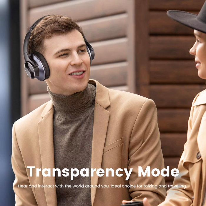 Oneodio A Series - Bluetooth 5.0 Active Noise Cancelling Wireless Headphones - Built-in Microphone, Type C Charging & Carry Case - Extended 2 Year Warranty Included