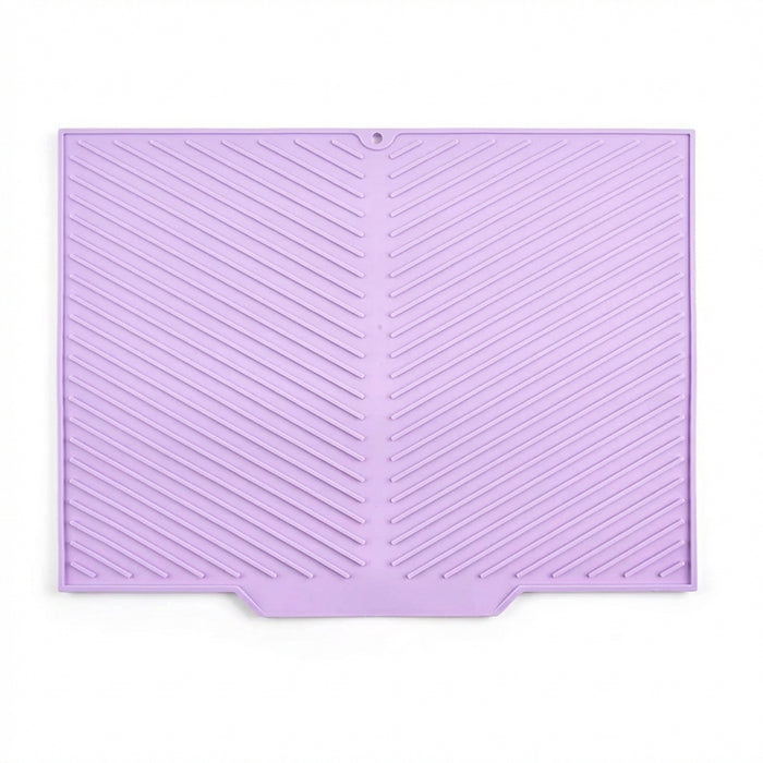 Silicone Drying Mat & Anti-Scald Coaster — Non-Slip Rectangle Dish Drainer