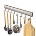 Drill-Free Wall-Mounted Aluminium Hook Rack — 6/8/10 Hook Options