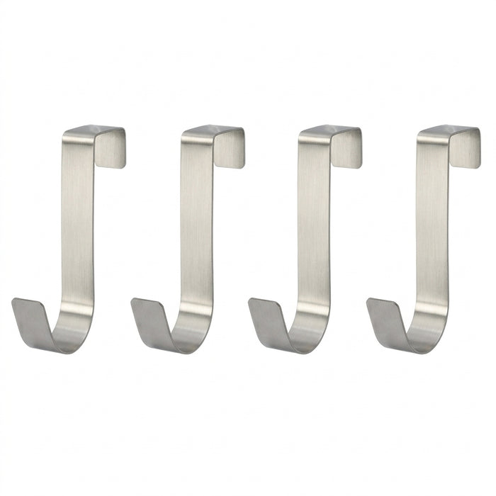 S-shaped Metal Over-Cabinet Door Hooks — Multi-purpose Kitchen & Bathroom Storage