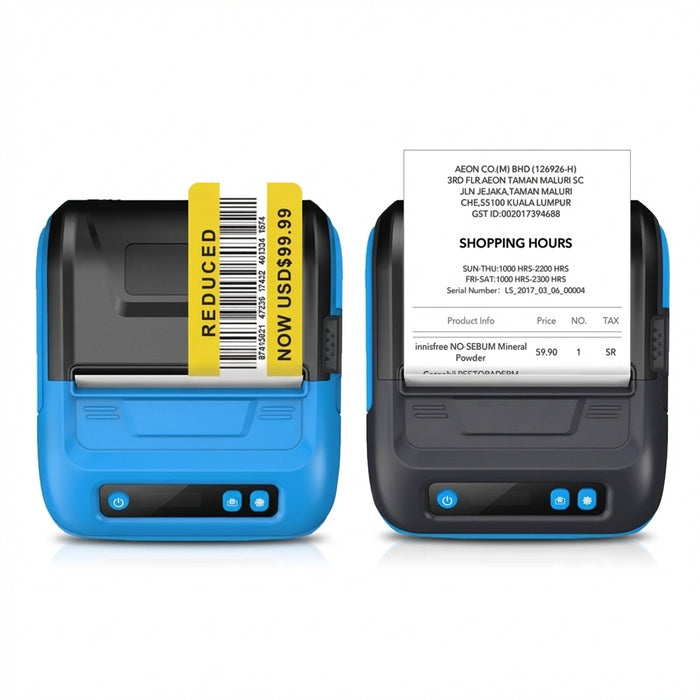 80mm (3-inch) Wireless Bluetooth Thermal Receipt & Label Printer - Portable