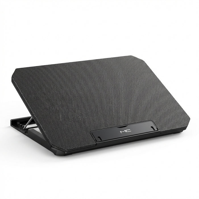 Q100 Laptop Cooling Pad — Twin Fans, LED Screen & Dual USB Ports