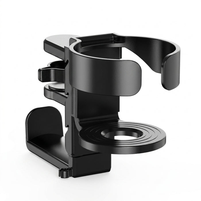 2-in-1 No‑Drill Desktop Cup Holder & Headphone Hook for Computer Desk