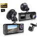 Dashcam 1080p with IR Night Vision, 2" IPS Screen, Loop Recording — 2 or 3 Camera DVR