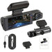 Dual-Lens Car DVR Dash Cam 1080P FHD — Front and Interior Recorder