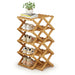Bamboo Installation-Free Shoe Rack — 2 to 6 Tier Foldable Storage Shelf