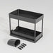 2-Tier Sliding Under-Sink Organiser – Cabinet Basket with Hooks & Hanging Cup