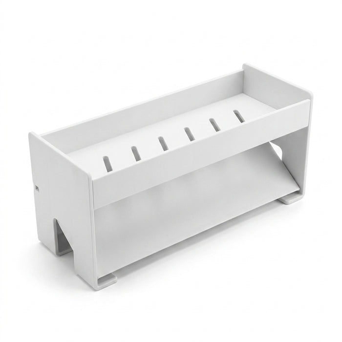 Non-Perforated Sink Storage Rack — Single-Tier Sponge & Rag Holder