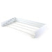 80cm Wall-Mounted Foldable Laundry Rack — 5-Rod White Stainless Steel