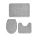 3-piece Microfibre Bath Mat Set — Absorbent, Non-slip, Stone Pattern