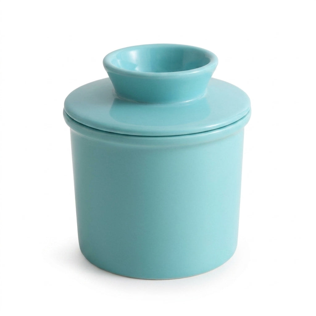Keramik-Butterdose mit Deckel — 350 ml luftdichter Butterbehälter, Bla — Shopsta EU