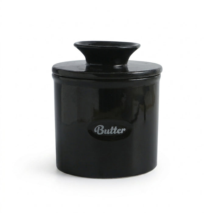 Ceramic Butter Jar with Lid & Cup — Western-Style Butter and Cheese Storage