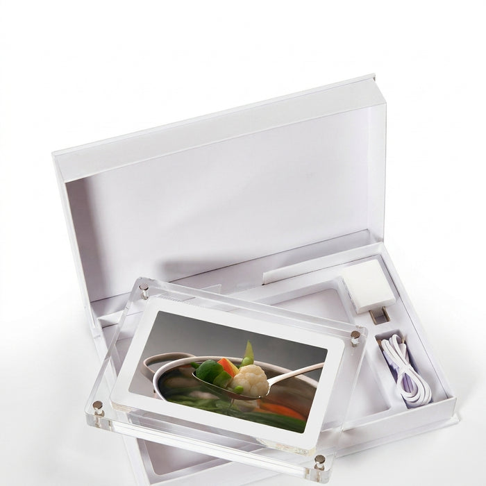 5-inch Acrylic Digital Photo Frame with Removable Stand — 8GB, Video & Music Playback