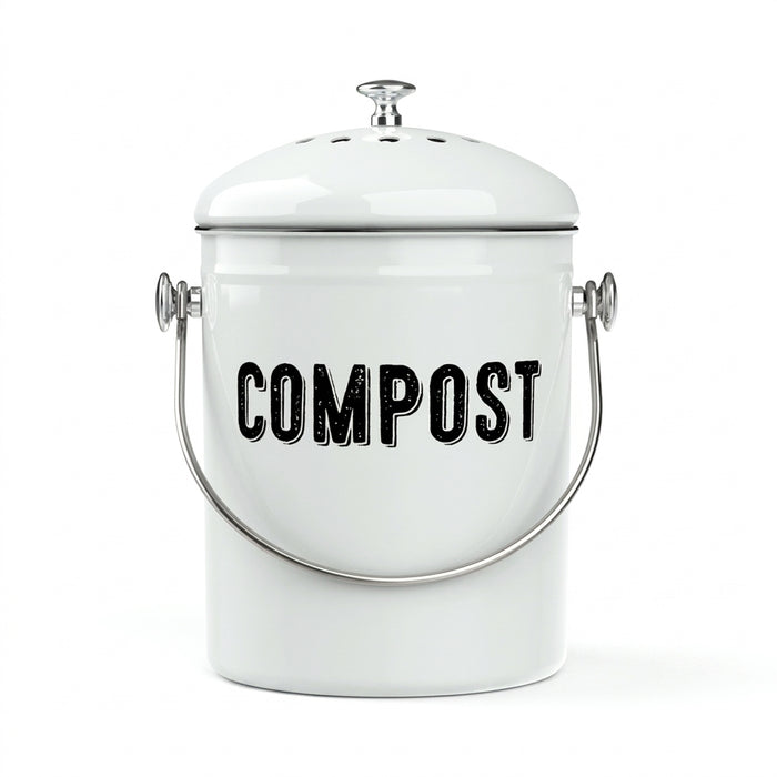 5L Stainless Steel Sealed Kitchen Bin with Lid — Desktop Odour-Proof Fermentation Bin