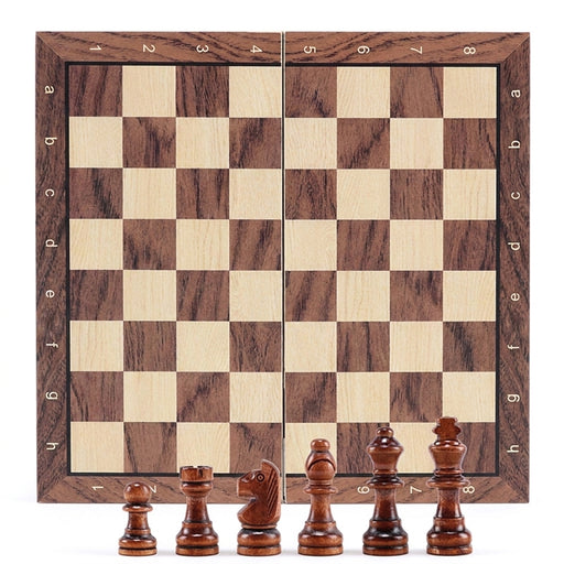 Magnetic Foldable Solid Wood Chess Set - Portable Board, Educational Gift