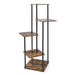 4/5/6-Tier Metal and Wood Plant Stand — Indoor & Outdoor Corner Display