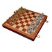 Deluxe 30cm Folding Wooden Checkerboard Set with Weighted Zinc Alloy Pieces