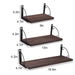 Wooden Wall Mounted Shelves, 3-Tier - DIY Storage & Display Shelving Bracket - Ideal for Organizing Home Decor & Personal Items - Shopsta EU