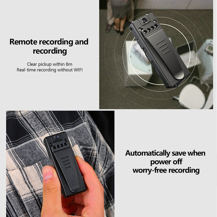 Z8 Mini HD Camera - 1080P Back Clip Night Vision Micro USB Camera, Small and Portable - Ideal for Discreet Surveillance and Recording - Shopsta EU